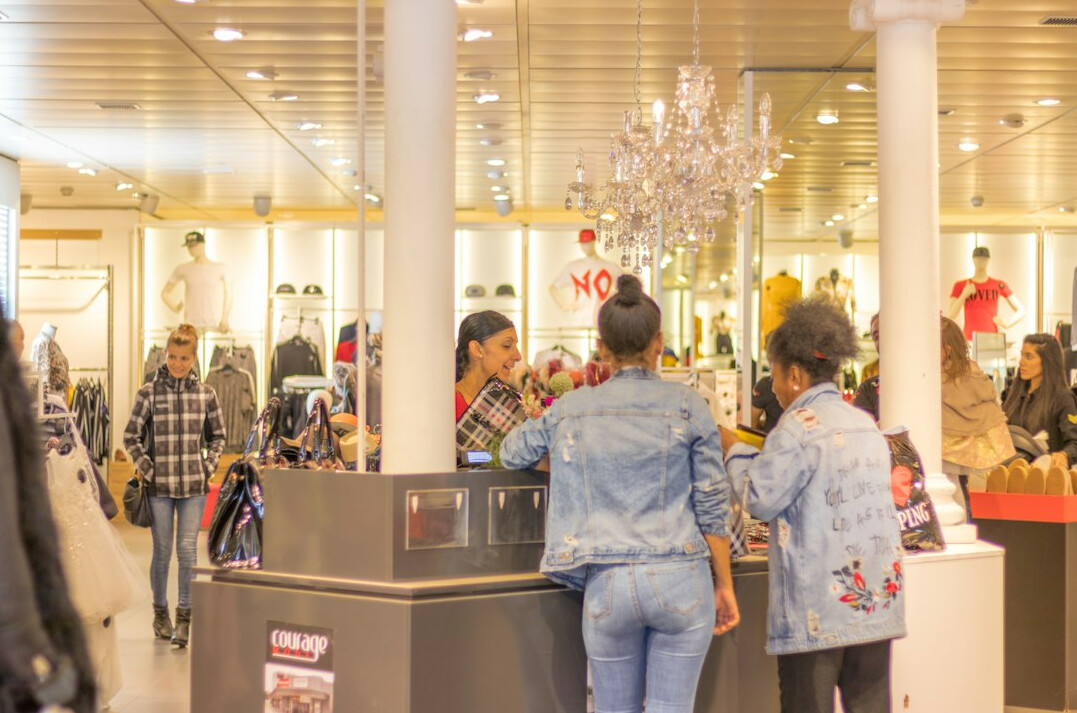 mall security guard watching camera